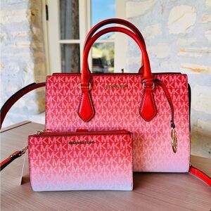 Michael Kors Pink and Red Women's Bag Set